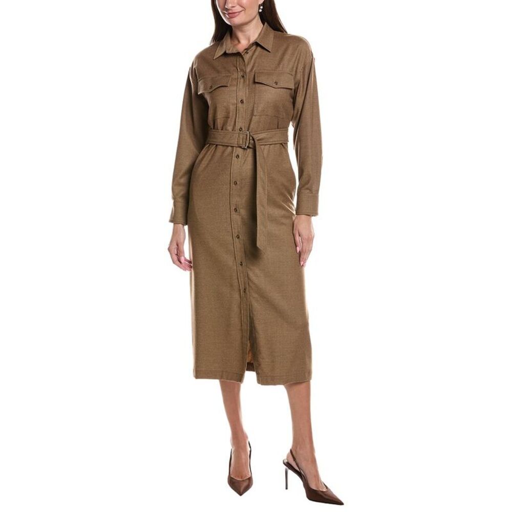 Max Mara Womens  Stemma Wool-Blend Dress, Brown